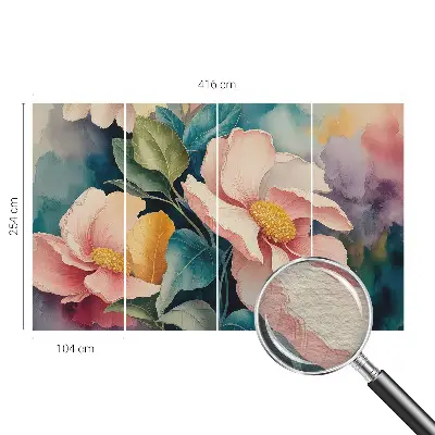 Fototapete fürs Wohnzimmer mit floralem Motiv für elegante Wohnräume