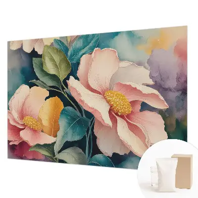 Fototapete fürs Wohnzimmer mit floralem Motiv für elegante Wohnräume