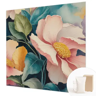 Fototapete fürs Wohnzimmer mit floralem Motiv für elegante Wohnräume