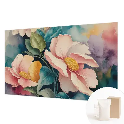 Fototapete fürs Wohnzimmer mit floralem Motiv für elegante Wohnräume