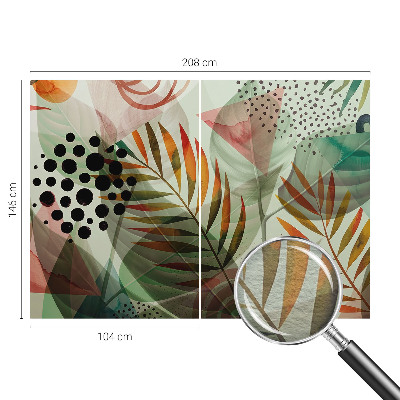 Fototapete fürs Schlafzimmer Abstrakte Blätter