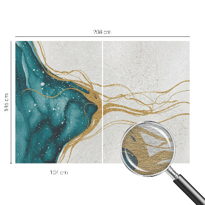 Fototapete fürs Kinderzimmer Türkisfarbene Linien
