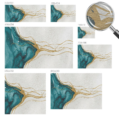 Fototapete fürs Kinderzimmer Türkisfarbene Linien