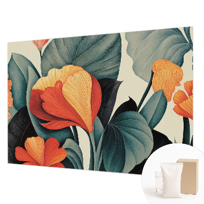 Vlies-Fototapete fürs Wohnzimmer Bunte Blumen