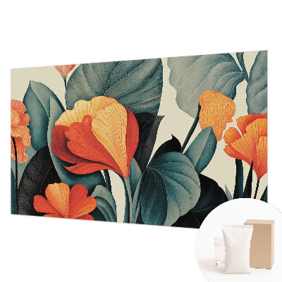 Vlies-Fototapete fürs Wohnzimmer Bunte Blumen