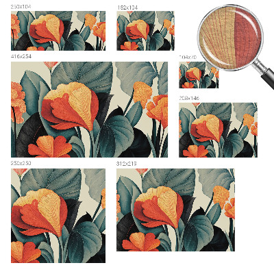 Vlies-Fototapete fürs Wohnzimmer Bunte Blumen