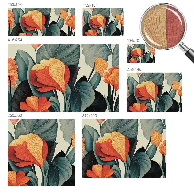 Vlies-Fototapete fürs Wohnzimmer mit bunten Blumen als Motiv