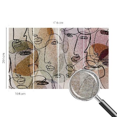 Bedruckte Vlies-Fototapete Lineare Flächen