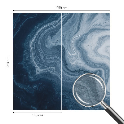 Vliestapete fürs Schlafzimmer Blaue Wellen