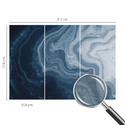 Vliestapete fürs Schlafzimmer Blaue Wellen