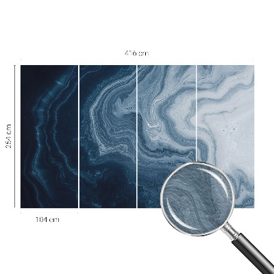 Vliestapete fürs Schlafzimmer Blaue Wellen