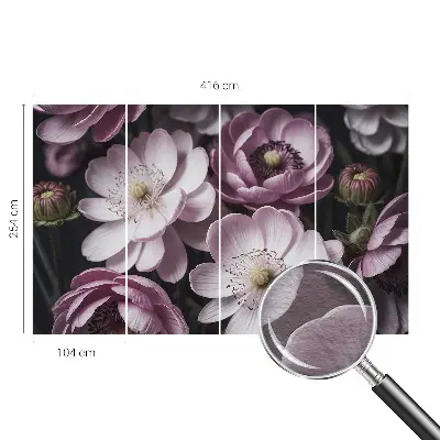 Wand-Fototapete mit floralem Motiv