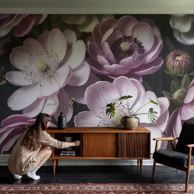 Wand-Fototapete mit floralem Motiv