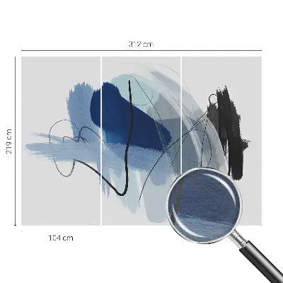 Fototapete fürs Wohnzimmer mit farbenfrohen abstrakten Motiven
