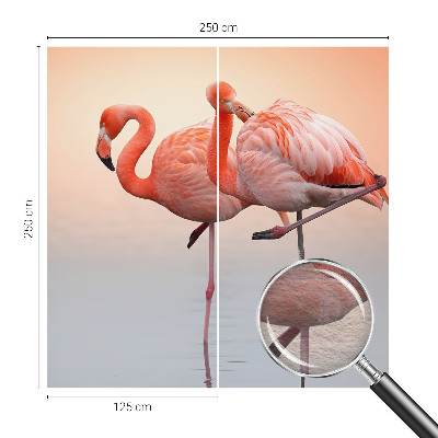 Bildtapete mit zartem Flamingo-Motiv