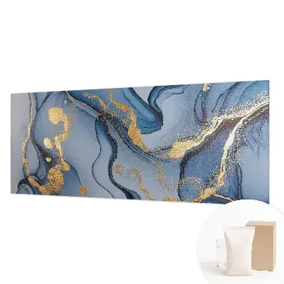 Fototapete fürs Schlafzimmer mit blauem Wellendesign