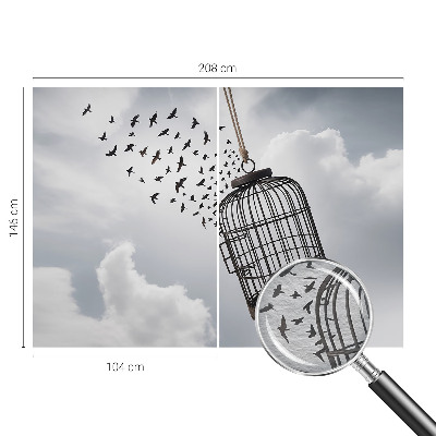 Vlies-Fototapete nach Maß mit Motiv fliegender Vögel