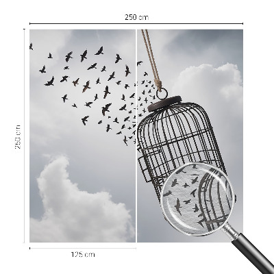 Vlies-Fototapete nach Maß mit Motiv fliegender Vögel