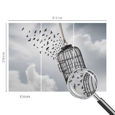Vlies-Fototapete nach Maß mit Motiv fliegender Vögel