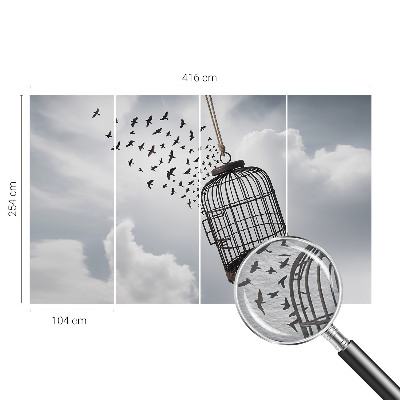 Vlies-Fototapete nach Maß mit Motiv fliegender Vögel