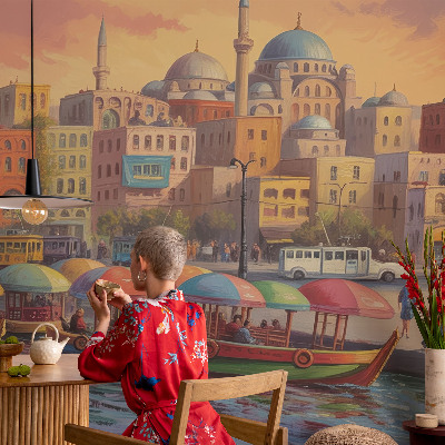 Vlies-Fototapete fürs Wohnzimmer mit dem Motiv „Stadtküste“
