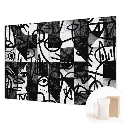 Vlies-Fototapete fürs Schlafzimmer mit Motiv „Chaos zeichnen“