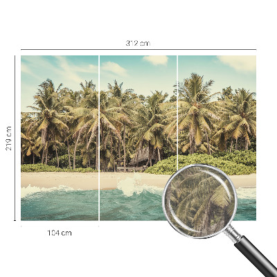 Wand-Fototapete mit Motiv eines tropischen Strandes