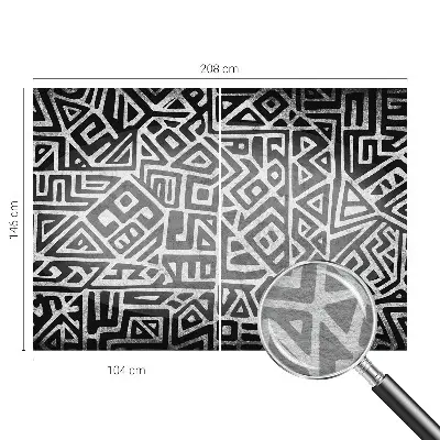 Fototapete fürs Wohnzimmer mit geometrischem Labyrinthmotiv