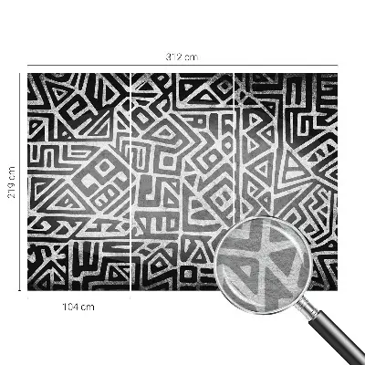 Fototapete fürs Wohnzimmer mit geometrischem Labyrinthmotiv