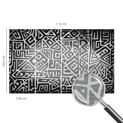Fototapete fürs Wohnzimmer mit geometrischem Labyrinthmotiv