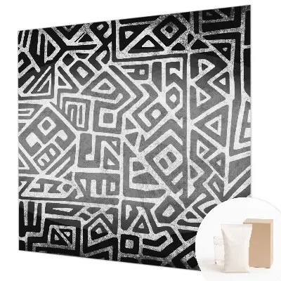 Fototapete fürs Wohnzimmer mit geometrischem Labyrinthmotiv