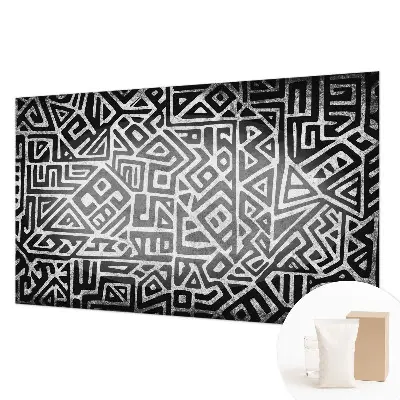 Fototapete fürs Wohnzimmer mit geometrischem Labyrinthmotiv