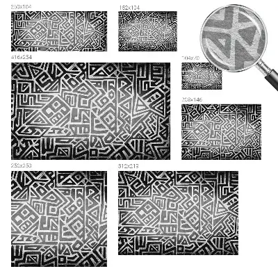 Fototapete fürs Wohnzimmer mit geometrischem Labyrinthmotiv