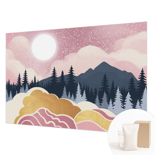 Fototapete aus Vlies Rosa Sonnenuntergang