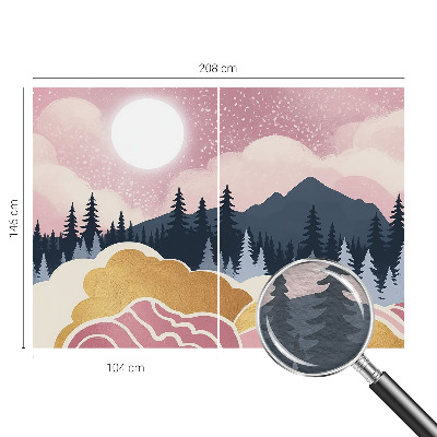 Fototapete aus Vlies Rosa Sonnenuntergang