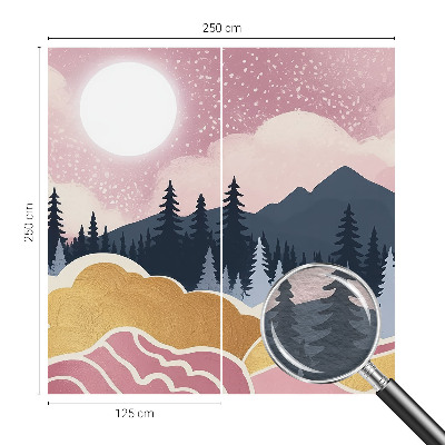 Fototapete aus Vlies mit Motiv eines rosafarbenen Sonnenuntergangs