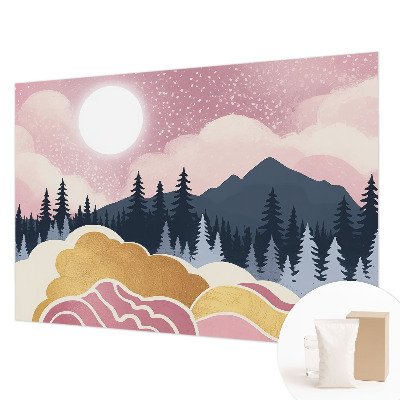 Fototapete aus Vlies Rosa Sonnenuntergang