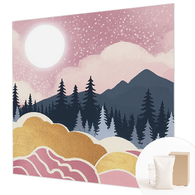 Fototapete aus Vlies Rosa Sonnenuntergang