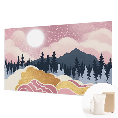 Fototapete aus Vlies Rosa Sonnenuntergang