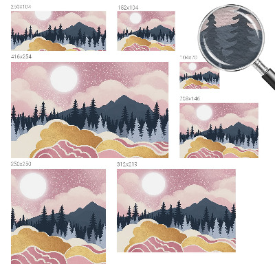 Fototapete aus Vlies Rosa Sonnenuntergang