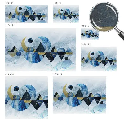 Dekorative Wand-Fototapete mit kosmischem Motiv in eleganter Gestaltung