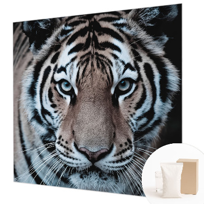 Motivtapete aus Vlies mit einem Tigerporträt als Motiv