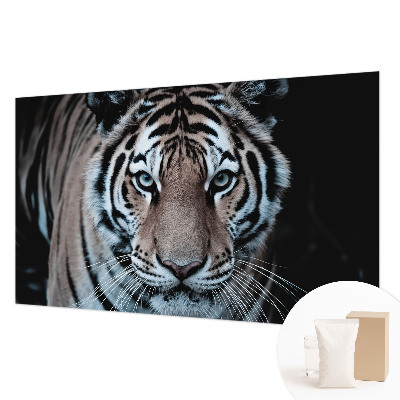 Motivtapete aus Vlies mit einem Tigerporträt als Motiv