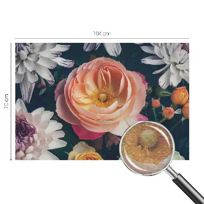 Vliestapete fürs Wohnzimmer mit floralem Motiv