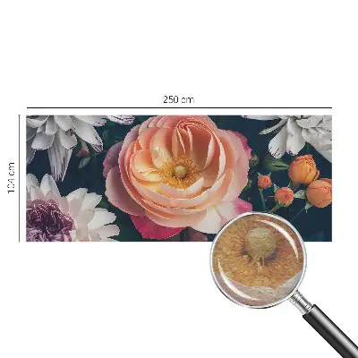 Vliestapete fürs Wohnzimmer mit floralem Motiv