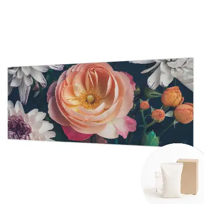 Vliestapete fürs Wohnzimmer mit floralem Motiv
