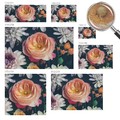 Vliestapete fürs Wohnzimmer mit floralem Motiv
