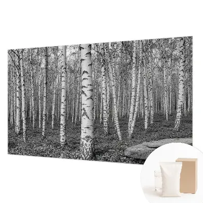 Vliestapete fürs Schlafzimmer mit Birkenwald-Motiv