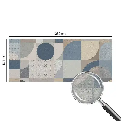 Moderne Vlies-Fototapete mit geometrischem Mosaikmotiv