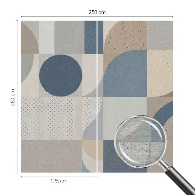 Moderne Vlies-Fototapete mit geometrischem Mosaikmotiv